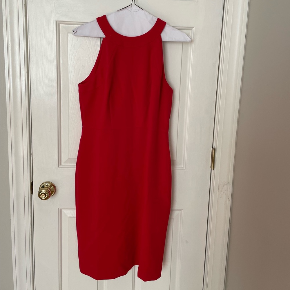 Ann Taylor sleeveless red dress